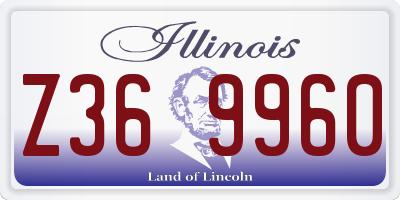 IL license plate Z369960