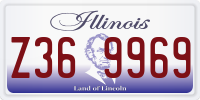 IL license plate Z369969