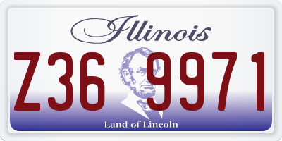 IL license plate Z369971