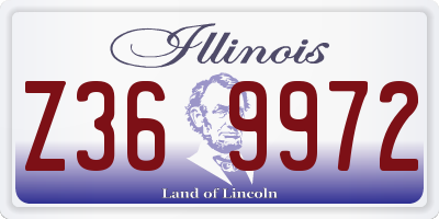 IL license plate Z369972