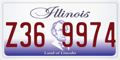 IL license plate Z369974
