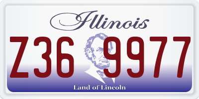 IL license plate Z369977