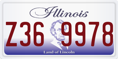IL license plate Z369978