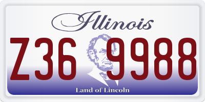 IL license plate Z369988