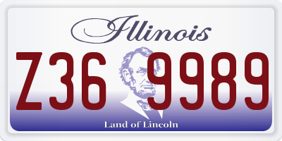 IL license plate Z369989