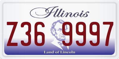 IL license plate Z369997