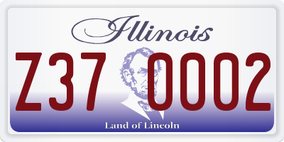 IL license plate Z370002