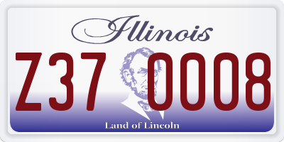 IL license plate Z370008
