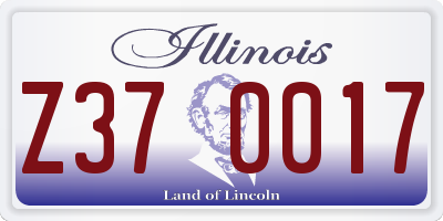 IL license plate Z370017
