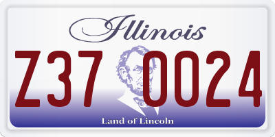 IL license plate Z370024