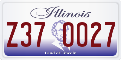 IL license plate Z370027