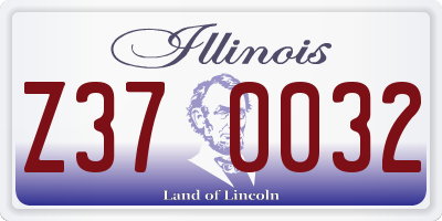IL license plate Z370032