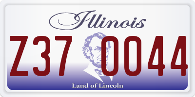 IL license plate Z370044