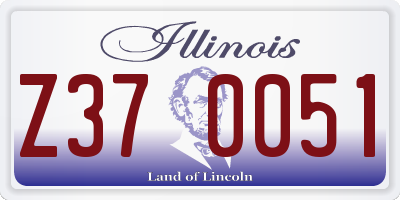 IL license plate Z370051