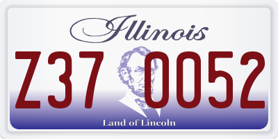 IL license plate Z370052