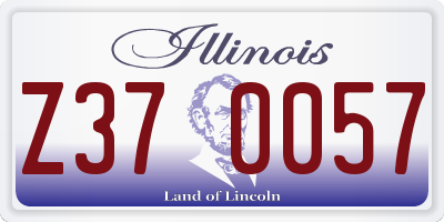 IL license plate Z370057