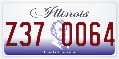 IL license plate Z370064
