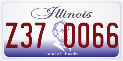 IL license plate Z370066