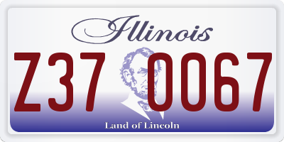 IL license plate Z370067