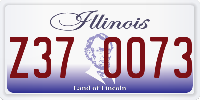 IL license plate Z370073