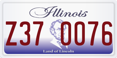 IL license plate Z370076
