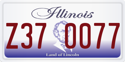 IL license plate Z370077