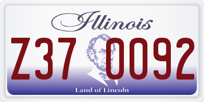 IL license plate Z370092