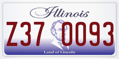 IL license plate Z370093