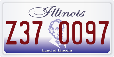 IL license plate Z370097