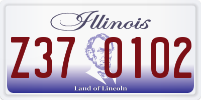 IL license plate Z370102