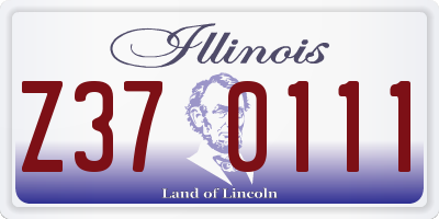IL license plate Z370111