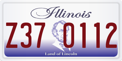 IL license plate Z370112