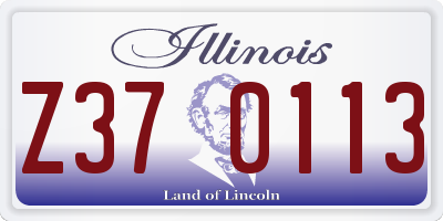 IL license plate Z370113