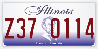 IL license plate Z370114