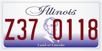 IL license plate Z370118