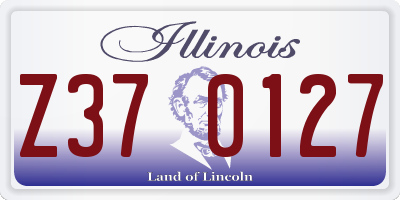 IL license plate Z370127