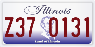 IL license plate Z370131