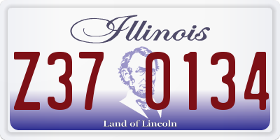 IL license plate Z370134