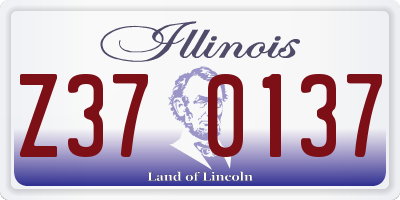 IL license plate Z370137