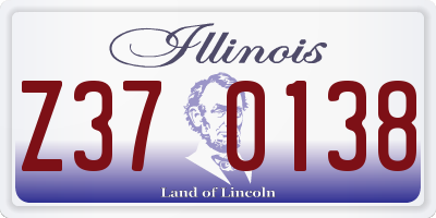 IL license plate Z370138