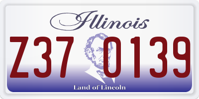 IL license plate Z370139
