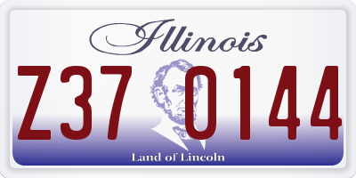 IL license plate Z370144