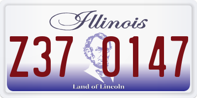 IL license plate Z370147
