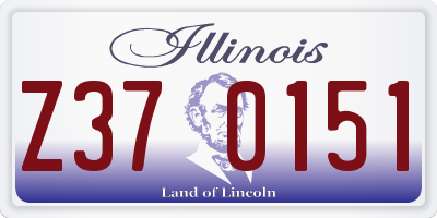 IL license plate Z370151