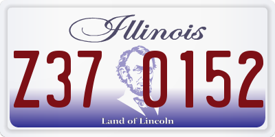 IL license plate Z370152