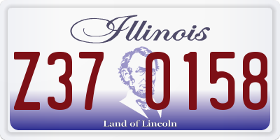 IL license plate Z370158