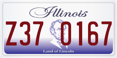 IL license plate Z370167