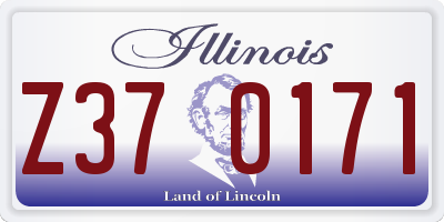 IL license plate Z370171