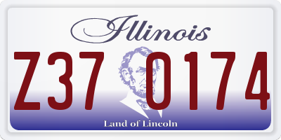 IL license plate Z370174