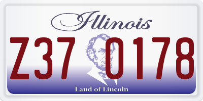 IL license plate Z370178